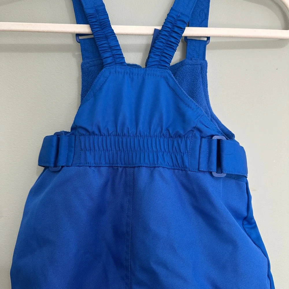 Cat & Jack Snow Bibs Toddler 3T Blue Reinforced Knee Insulated Winter Overalls